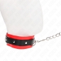 Preview: KINK - BASISMODELL HALSBAND MIT LEINE 65 CM MODELL 3 ROT 53 X 5 CM
