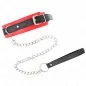 Preview: Basic model collar with leash 65cm Model 3 Red 53 x 5cm – Kink
