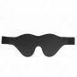 Preview: Black eye mask with elastic band on a white background.