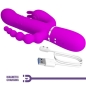 Preview: PRETTY LOVE - CAMMY TRIPLE VIBRATOR MULTIFUNKTION 4 IN 1 ROSA