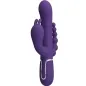 Preview: Lila Vibrator mit mehreren Funktionen und strukturiertem Design.