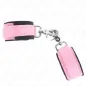 Preview: Verstellbare Neopren-Handhandfesseln Rosa – Kink