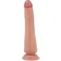 Preview: Realistically shaped dildo with suction cup, skin-colored, standing upright.