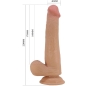 Preview: PRETTY LOVE - GROSSER REALISTISCHER DILDO 22 CM FLEISCH