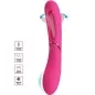 Preview: Rosa Vibrator mit 7 Vibrations- und 4 Wackelmodi, aus Silikon, magnetisches Laden.