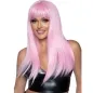 Preview: A woman with long, pink hair and a black top smiles at the camera.
