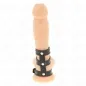 Preview: Dreifach Leder Penisring Mit Druckverschluss – Kink