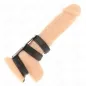 Preview: Dreifach Leder Penisring Mit Druckverschluss – Kink