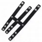 Preview: Dreifach Leder Penisring Mit Druckverschluss – Kink