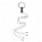 Preview: Triple Chrome Metal Penis Ring 3cm to 4.5cm with 26cm Metal Chain and Breast Clamps – Kink