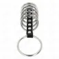 Preview: 7 Metal Penis Rings, 3.2cm to 5cm, Connected by Leather – Kink