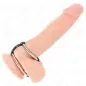 Preview: Doppelter Penisring 3.8cm Bis 5cm Durch Leder Verbunden – Kink