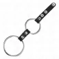 Preview: Doppelter Penisring 3.8cm Bis 5cm Durch Leder Verbunden – Kink
