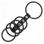 Preview: 5 Penisringe Aus Silikon 3.8cm Bis 4.8cm Durch Leder Verbunden – Kink