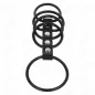 Preview: 5 Penisringe Aus Silikon 3.8cm Bis 4.8cm Durch Leder Verbunden – Kink