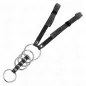 Preview: 5 Penisringe 3.8cm Bis 5cm Metall Mit Ledergurt 112cm – Kink