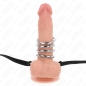 Preview: KINK - 5 PENISRINGE 3,8 CM BIS 5 CM METALL MIT LEDERGURT 112 CM