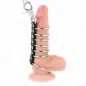 Preview: 7 Penisringe Aus Metall 3.8cm Bis 5cm Verbunden Mit Leder Und Metallkette 100cm – Kink
