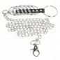 Preview: 7 Penisringe Aus Metall 3.8cm Bis 5cm Verbunden Mit Leder Und Metallkette 100cm – Kink
