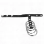 Preview: 4 Metall Penisringe 3.8cm Verbunden Mit Lederband 22 X 1.5cm Und Druckverschluss – Kink