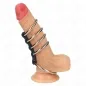 Preview: 5 Penisringe 3.7cm Bis 5cm Metall Durch Leder Verbunden – Kink