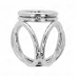 Preview: Triple Chrome Metal Penis Ring 3.8cm to 5cm Model 1 – Kink