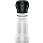 Preview: Black device with removable lid, seal and transparent container, on a white background.