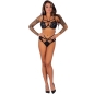 Preview: LIVCO CORSETTI FASHION - MELISENDA CF 1709 BADEMANTEL + HEMD + STRING SCHWARZ S