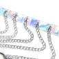 Preview: Brustgurt Mit Ringen Und Ketten Silber – Subblime