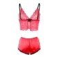 Preview: Nachthemd + Slip Aus Seide Und Spitze Rot L/Xl – Subblime