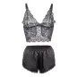 Preview: Nachthemd + Slip Aus Seide Und Spitze Schwarz L/Xl – Subblime