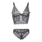 Preview: Nachthemd + Slip Aus Seide Und Spitze Schwarz L/Xl – Subblime