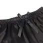 Preview: Lässige Seidennachthemd + Spitzenhose Schwarz S/M – Subblime