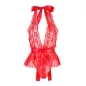 Preview: Sexy Bodysuit with Ruffles + Belt Red S/M – Subblime