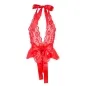 Preview: Sexy Bodysuit with Ruffles + Belt Red L/XL – Subblime