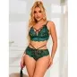Preview: Bra + Panties Lace Green S/M – Subblime