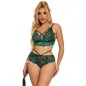 Preview: Bra + Panties Lace Green S/M – Subblime