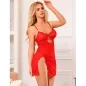 Preview: Lace Babydoll with Adjustable Straps Red L/XL – Subblime