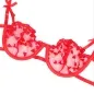 Preview: Bh + String + Strumpfgürtel Mit Herzdruck Rot S/M – Subblime