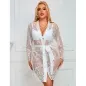 Preview: Langärmeliges Nachthemd Mit Blumenmuster Weiss S/M – Subblime