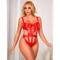Preview: Sexy Sheer Bodysuit with Bow, Red, L/XL – Subblime