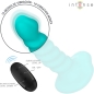 Preview: INTENSE - BUFFY VIBRATOR GRÖSSE S SPIRALE DESIGN 10 VIBRATIONEN BLAU FERNBEDIENUNG