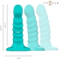 Preview: INTENSE - BUFFY VIBRATOR GRÖSSE S SPIRALE DESIGN 10 VIBRATIONEN BLAU FERNBEDIENUNG