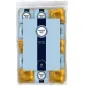 Preview: Verpackung mit Mister Size Kondomen in blauen und goldenen Folien, Größe 53, 100 Stück.