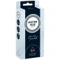 Preview: Verpackung von Mister Size Kondomen, Größe 64, extra fein, 10 Stück, mit Slogan "your size, pure feel".