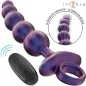 Preview: Purple vibrating anal toy with remote control, 10 vibration modes, brand name "intense".