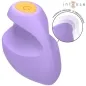 Preview: Lila Vibrator mit gelbem Knopf, 10 Vibrationsmodi, Marke "Intense".