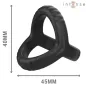 Preview: Black, triangular ring measuring 40mm x 45mm, brand logo "intense" in the upper right corner.