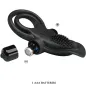 Preview: Dual Vibration Ring + Clitoral Stimulation 10 Modes Black – Pretty Love