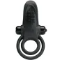 Preview: Dual Vibration Ring + Clitoral Stimulation 10 Modes Black – Pretty Love